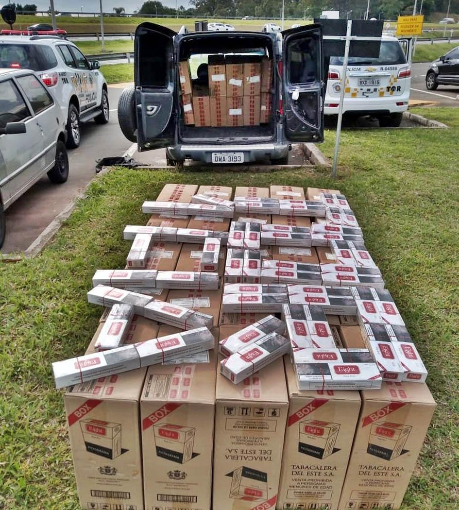 TOR apreende vinte mil maços de cigarros contrabandeados do Paraguai