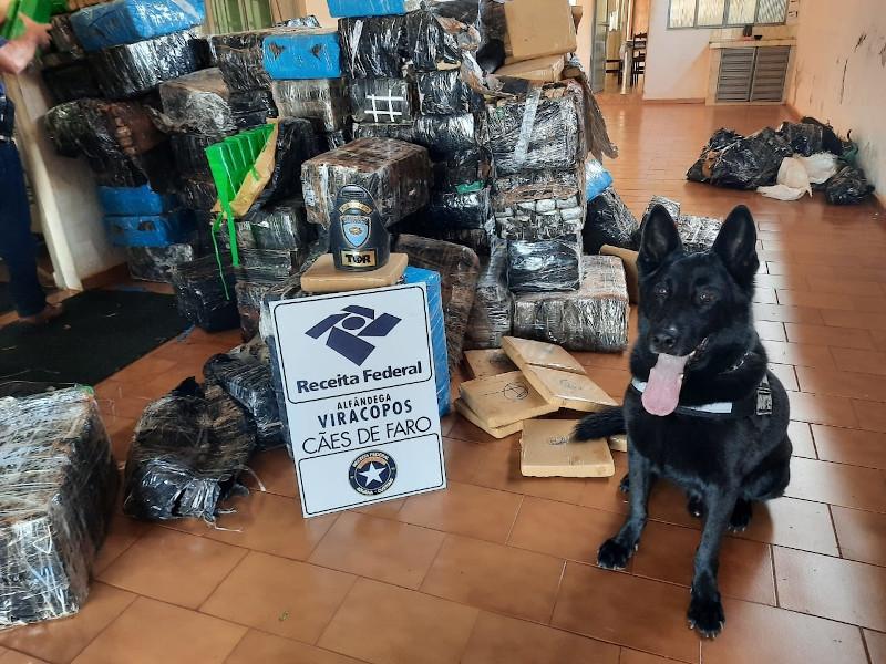 Grupo de Repressão da Receita Federal em Viracopos participa de operação que resultou na apreensão de três toneladas de maconha