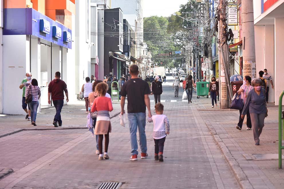 Movimento de pessoas no centro de Jundiaí cai 80% na segunda quinzena de junho