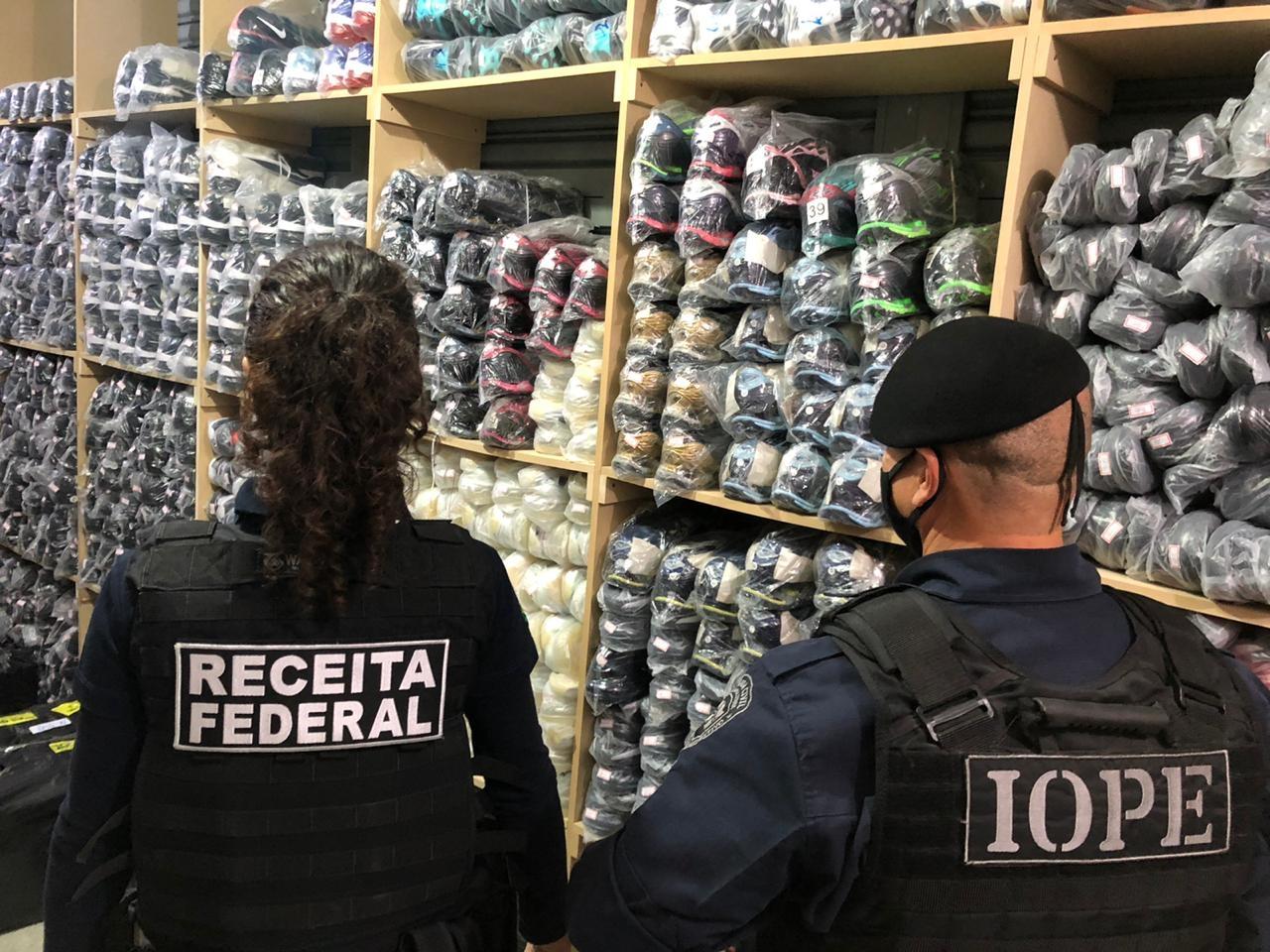 Receita Federal apreende mercadorias falsificadas em depósito da capital paulista