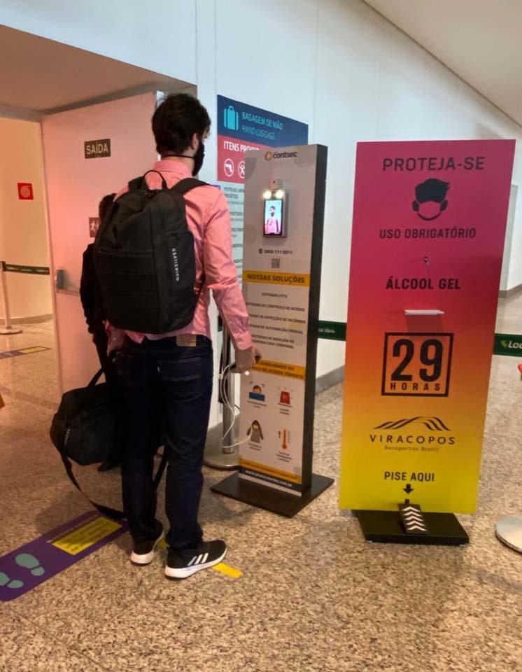 Viracopos instala câmera térmica para medir a temperatura de passageiros no embarque