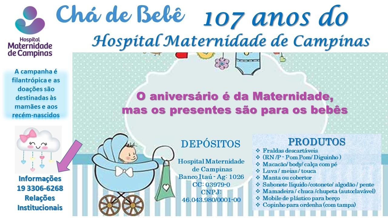 Maternidade de Campinas comemora 107 anos e realiza "Chá de bebê" para mães e recém-nascidos