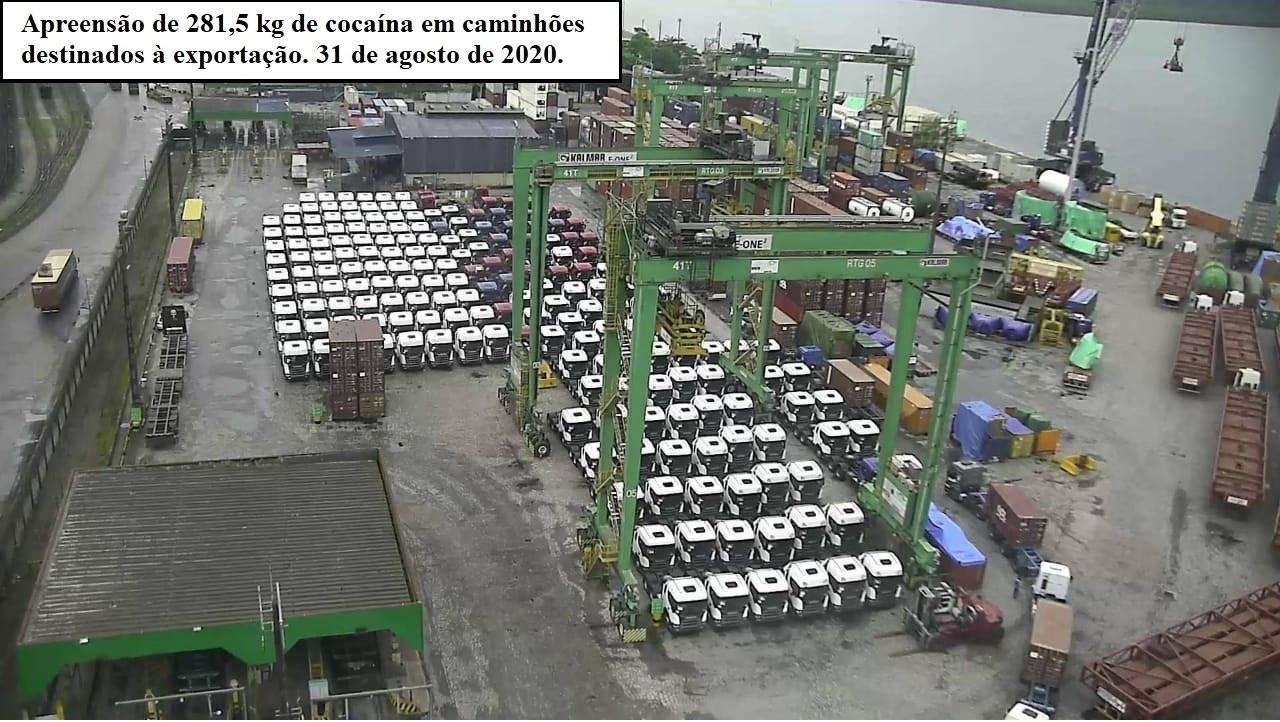 Receita Federal e Polícia Federal apreendem 281,5 kg de cocaína no Porto de Santos