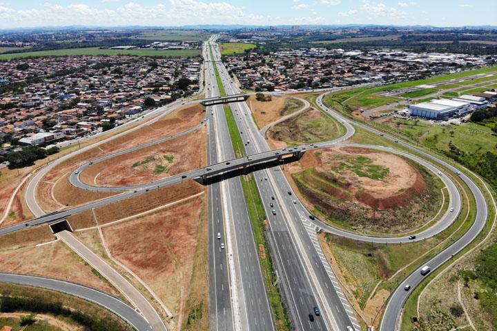 Rota das Bandeiras entrega remodelação do Trevo dos Amarais e  trecho final das marginais da D. Pedro I (SP-065), em Campinas