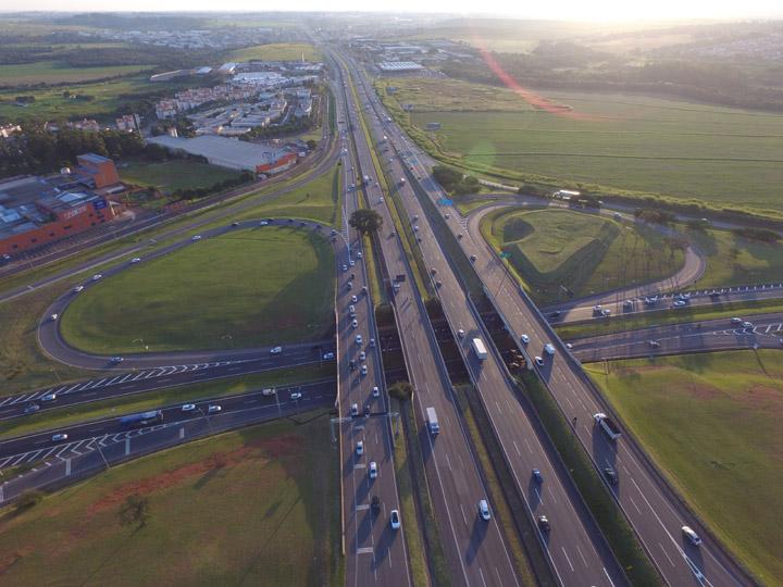 Rodovia D. Pedro I (SP-065), em Campinas, terá interdições para obras nesta sexta (26/2) à noite