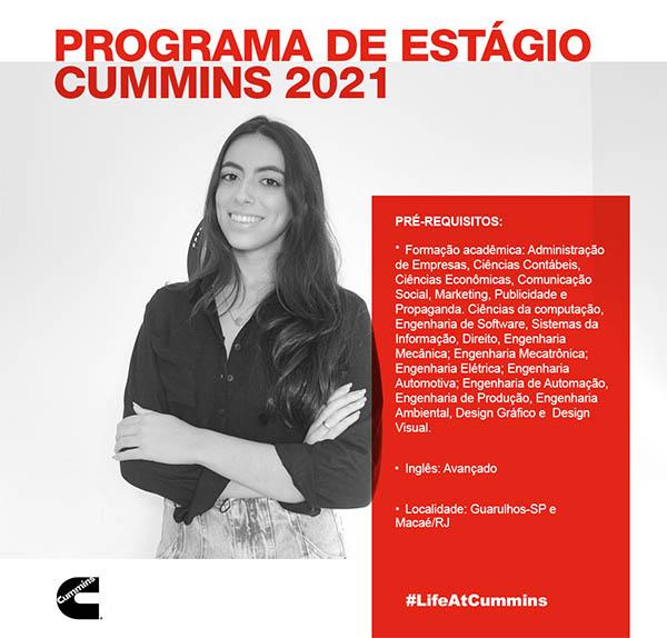 Cummins Brasil abre dois  Programas de Estágios 