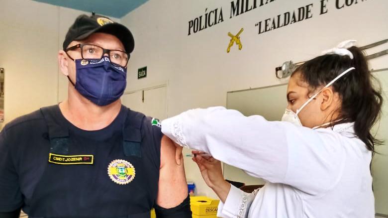 Guarda Civil Municipal de Jarinu é vacinada contra a COVID-19