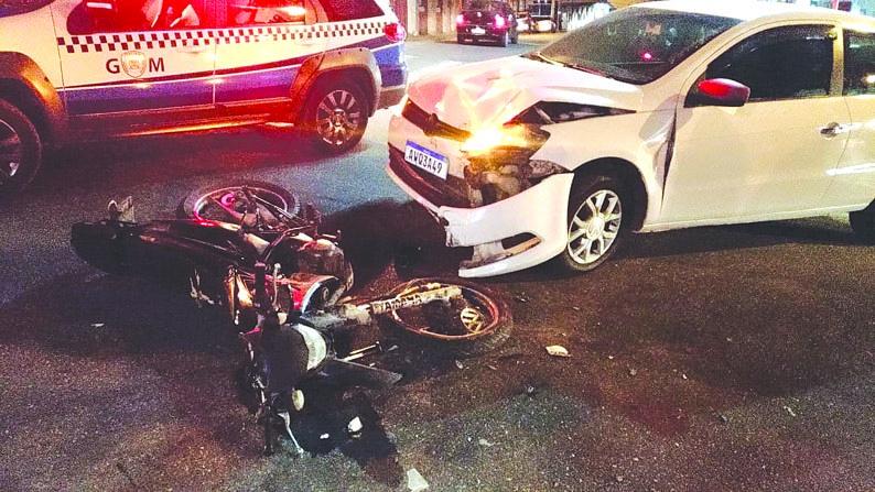 GM atende duas ocorrências de acidente de trânsito na área central