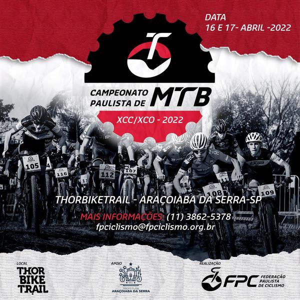 Campeonato Paulista de MTB - XCC/XCO será em abril, em Araçoiaba da Serra
