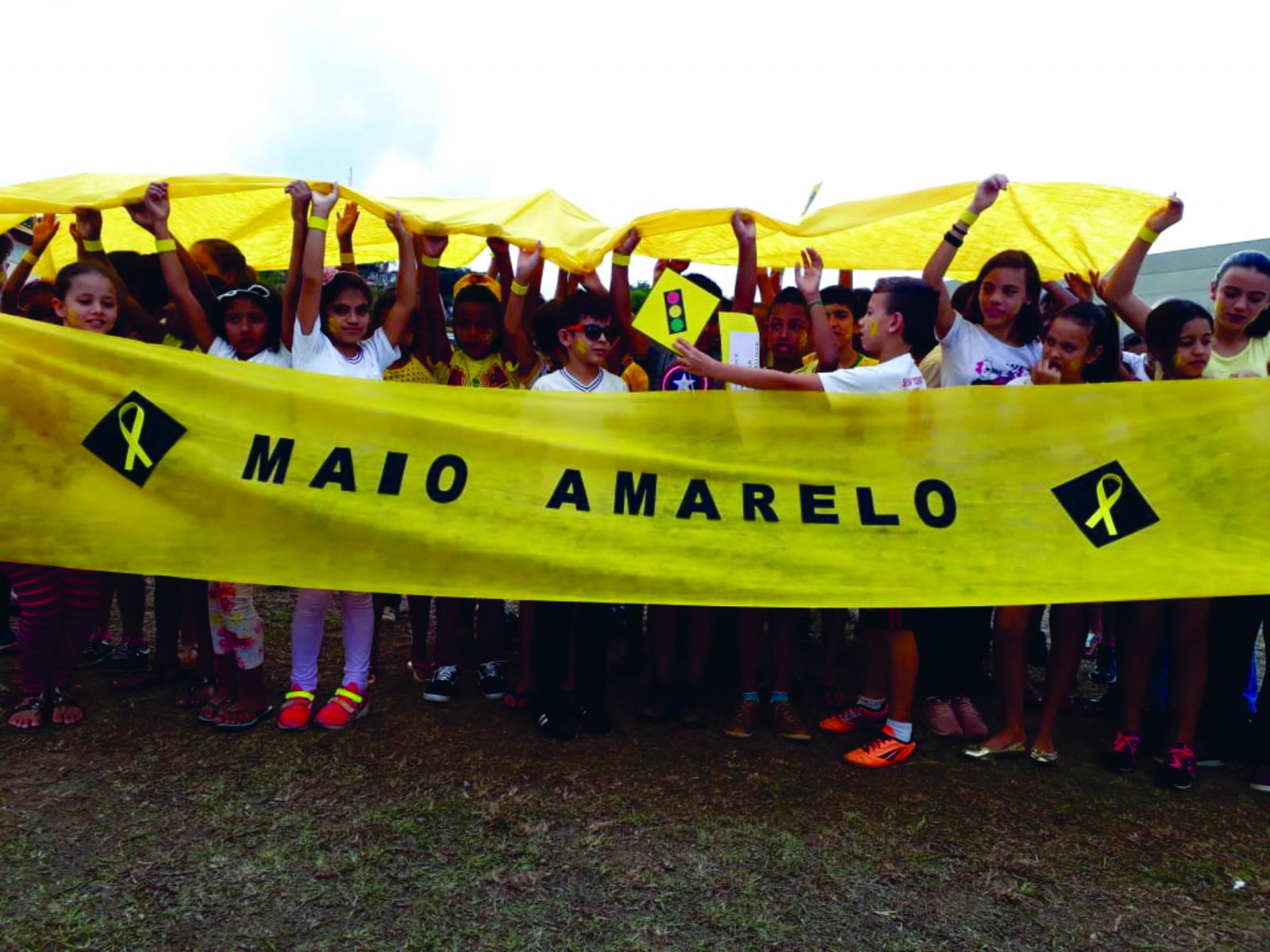 Maio Amarelo leva debate sobre segurança no trânsito às crianças