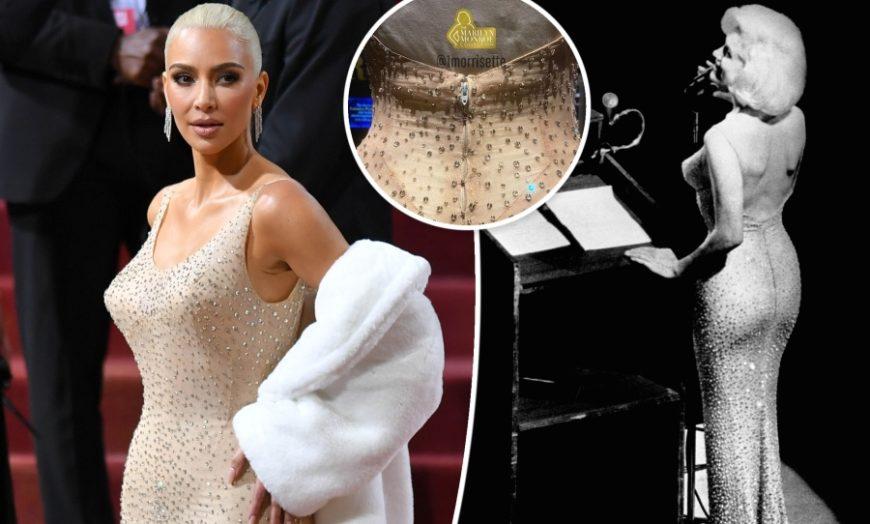 Kim Kardashian fala sobre suposto dano ao icônico vestido de Marilyn Monroe