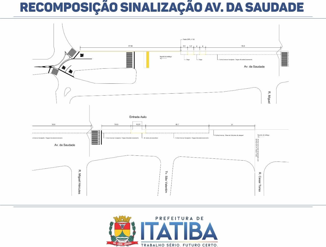 Avenidas Barão de Itapema e da Saudade receberão pintura de solo a partir de segunda (22/08)