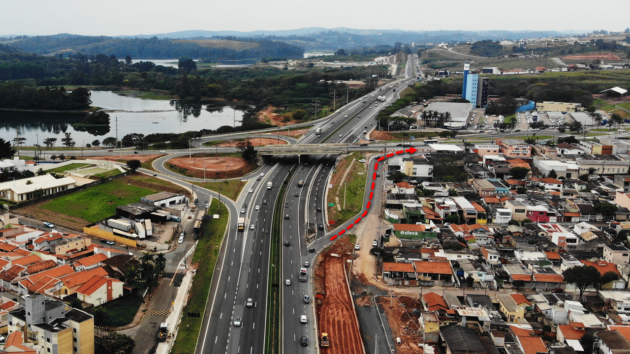 Em reta final de obras na rodovia João Cereser (SP-360), em Jundiaí, Rota das Bandeiras faz bloqueio no trânsito neste sábado (15)
