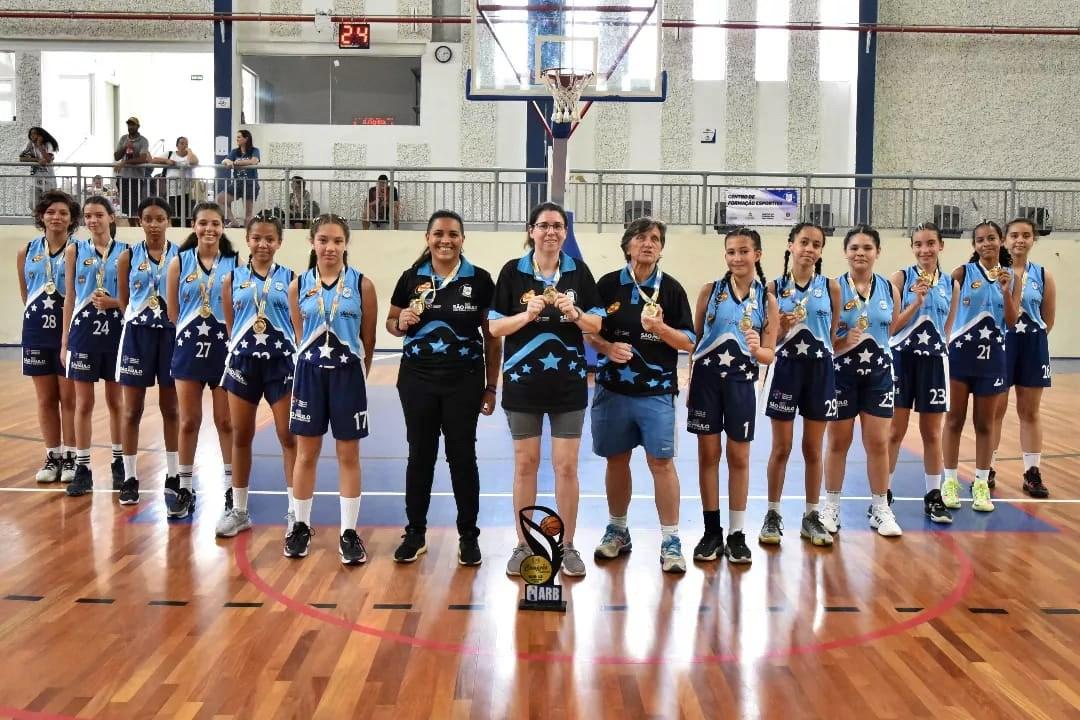 Basquete feminino Sub-12 da PMI é campeão na ARB