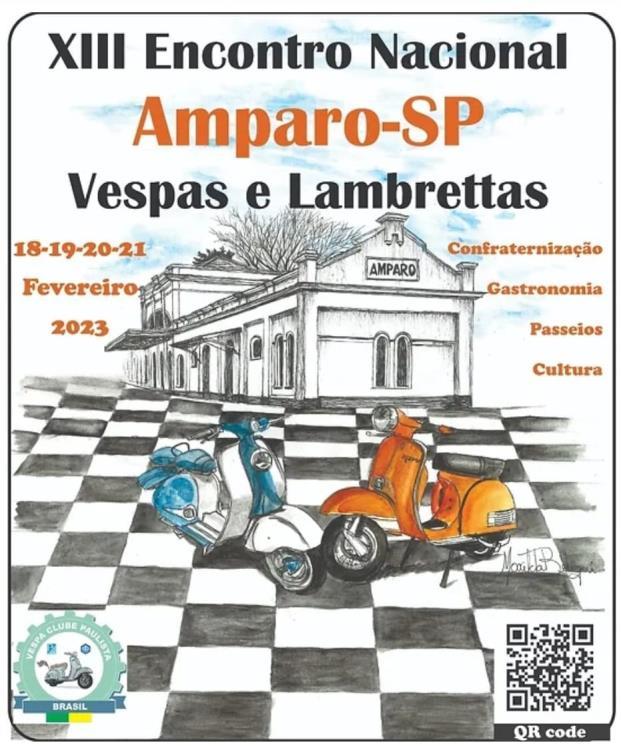 Amparo sediará encontro nacional de Vespas e Lambrettas