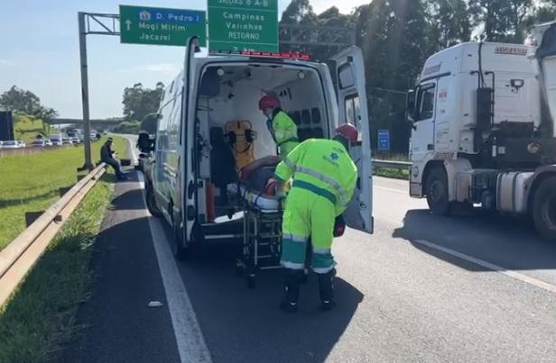 Engavetamento com cinco veículos deixa uma vítima no Anel Viário em Campinas