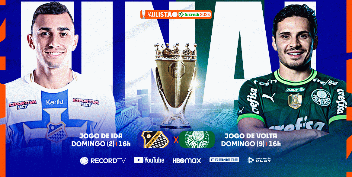 Palmeiras e Água Santa decidem título nos domingos 2 e 9, às 16h