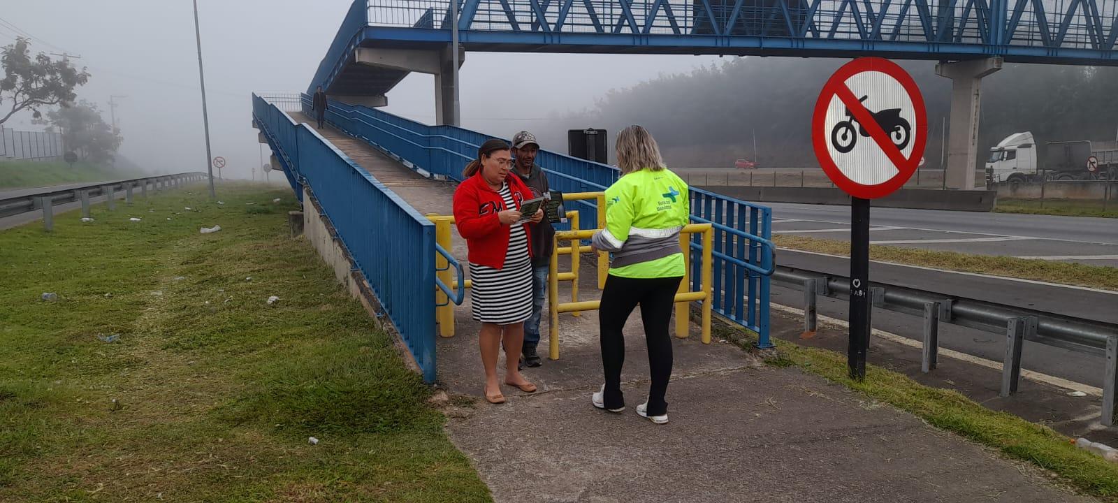 Rota das Bandeiras intensifica conscientização de pedestres em ações do Maio Amarelo