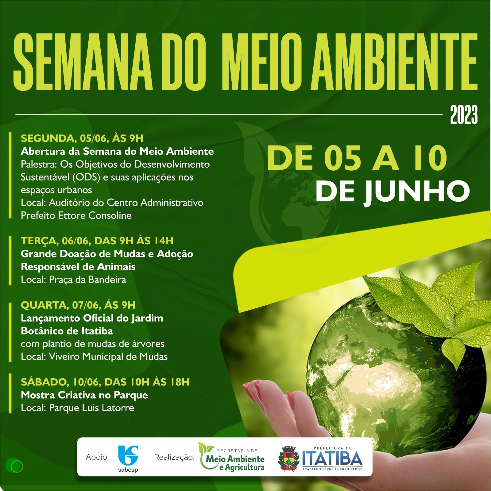Palestra no Centro Administrativo dará início à Semana do Meio Ambiente