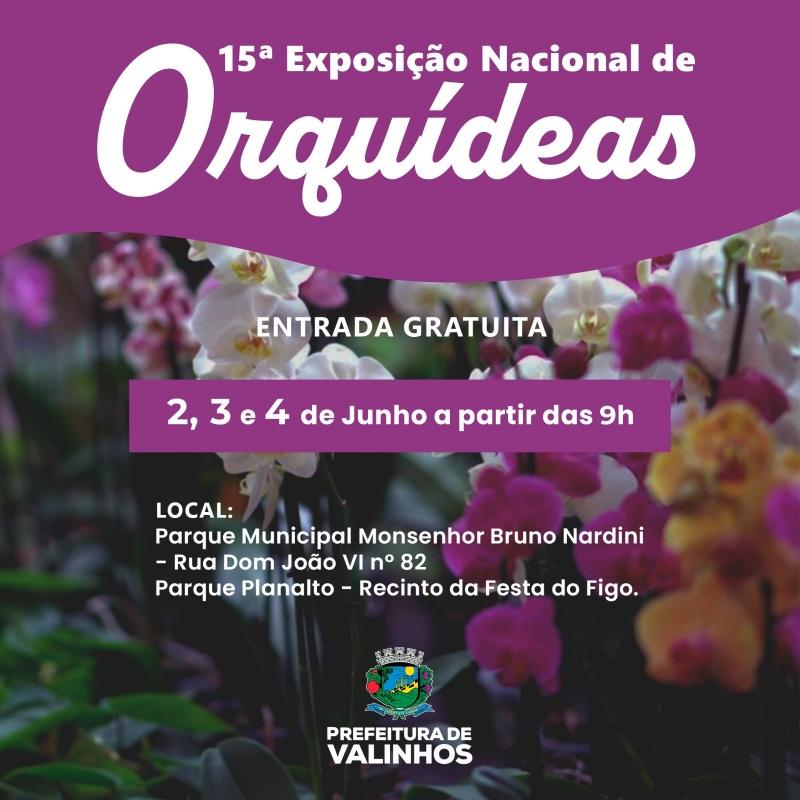 Valinhos sedia 15ª Exposição Nacional de Orquídeas neste final de semana