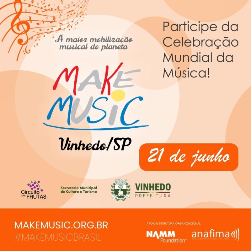Vinhedo participará de celebração do Make Music Day na próxima semana