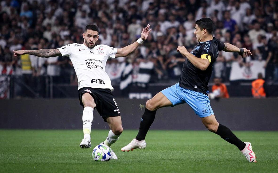 Com oito gols, Corinthians e Grêmio empatam em jogo atrasado