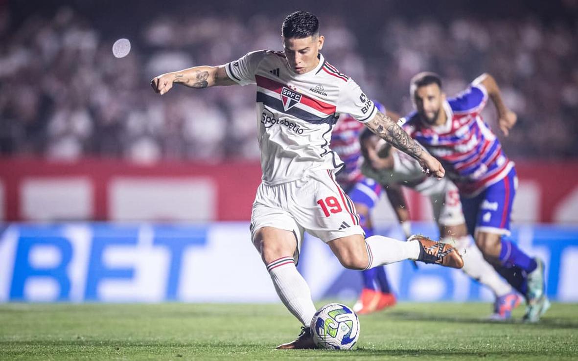 James Rodríguez marca, mas São Paulo perde do Fortaleza no Morumbi