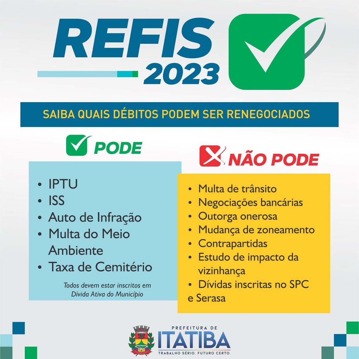 Itatiba: Refis 2023 é prorrogado até novembro