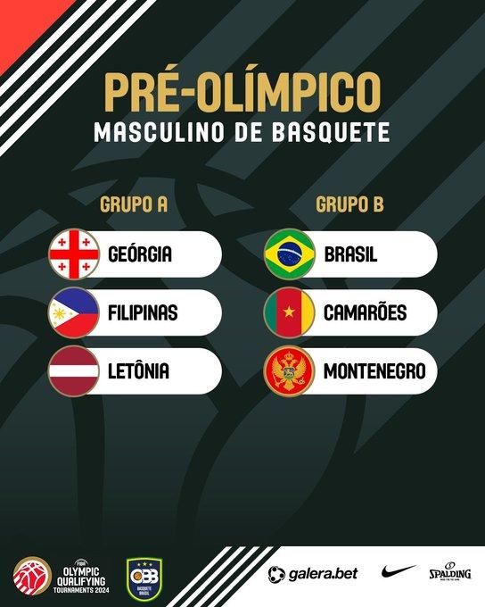 Brasil conhece adversários do Pré-Olímpico de basquete masculino