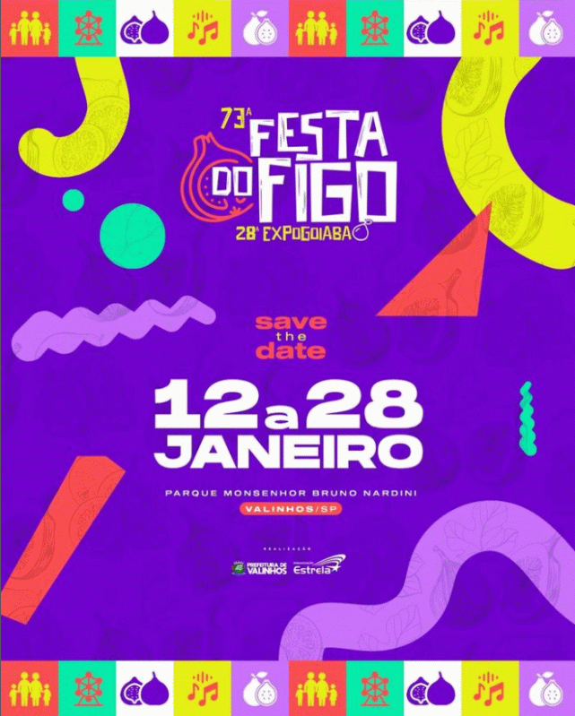 73ª Festa do Figo e 28ª Expogoiaba de Valinhos vai acontecer entre os dias 12 e 28 de janeiro