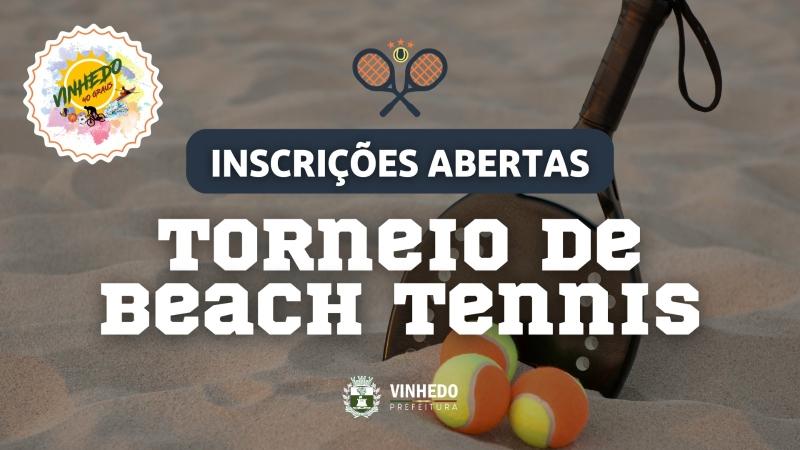 Vinhedo 40 graus: inscrições abertas para o Torneio de Beach Tennis