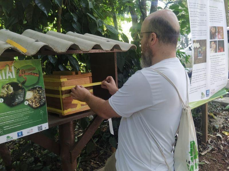 Bosque dos Jequitibás ganha colmeia do projeto 