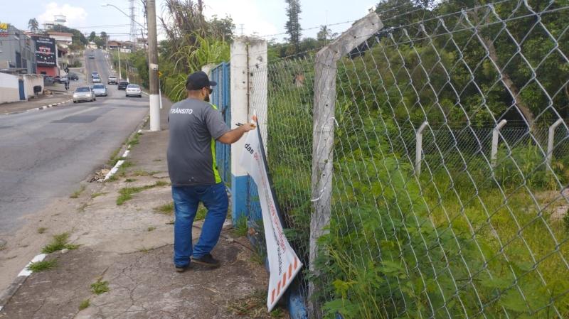 GCM de Vinhedo inicia operação de combate à poluição visual