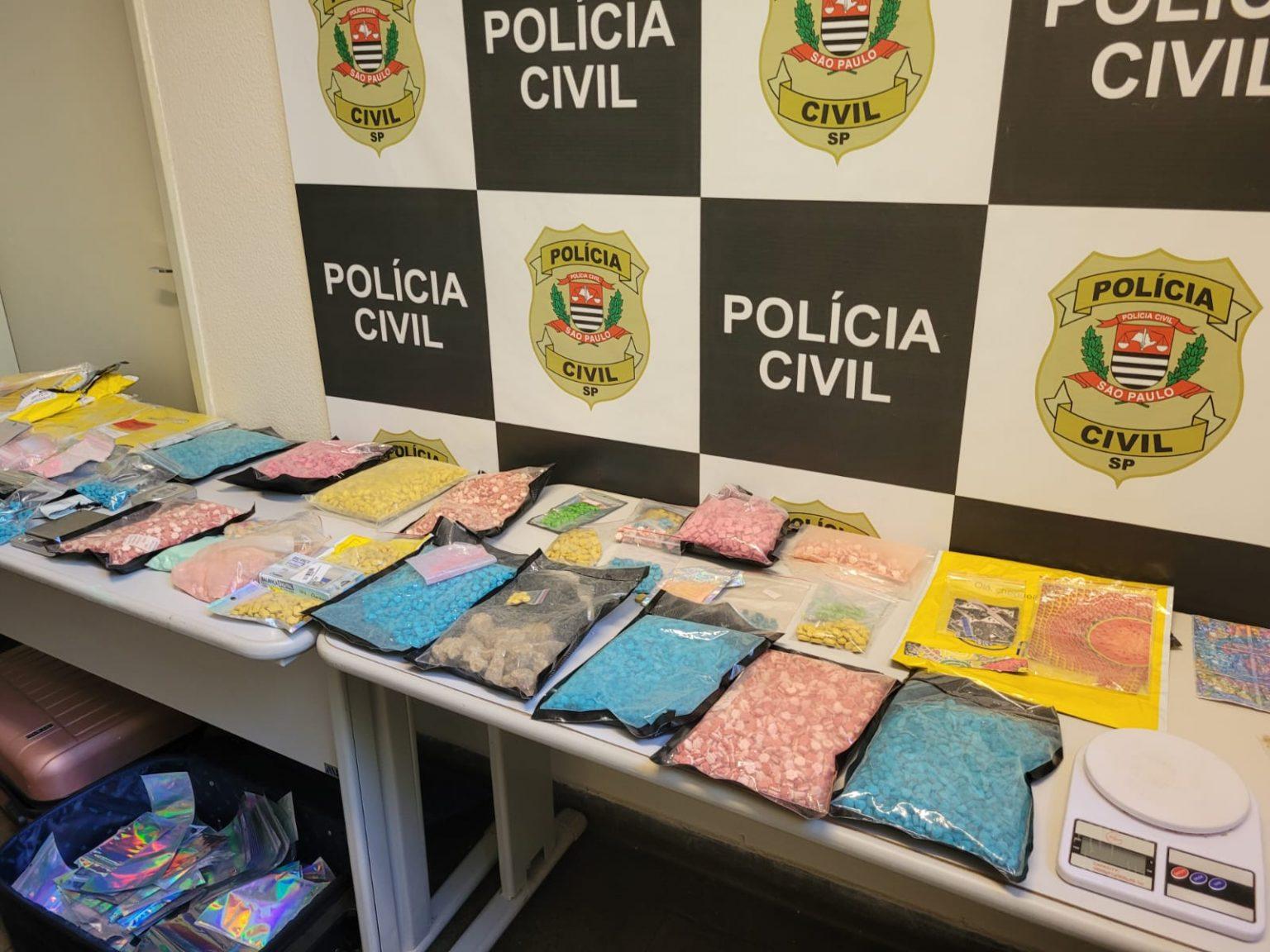 Polícia apreende R$1 milhão em drogas sintéticas