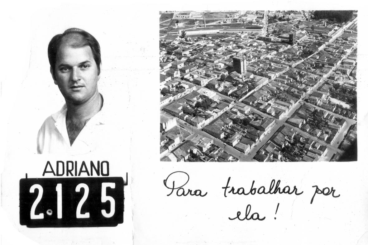 A eleição de 1968. Roberto Lanhoso, prefeito e Adriano Parodi o vereador mais votado