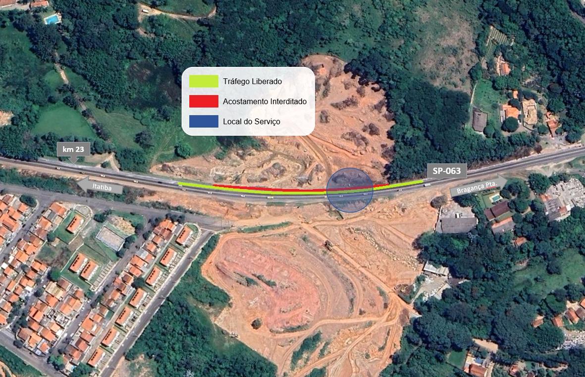 Acostamento da rodovia Luciano Consoline é interditado para obras da Perimetral