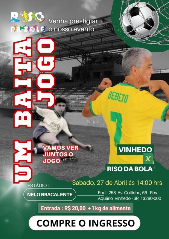 Vinhedo terá amistoso com ex-jogadores da seleção brasileira em celebração a aniversário de 75 anos