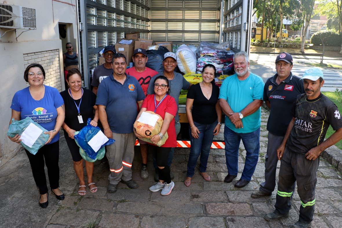 Em Morungaba, campanha solidária arrecada 3 toneladas de suprimentos