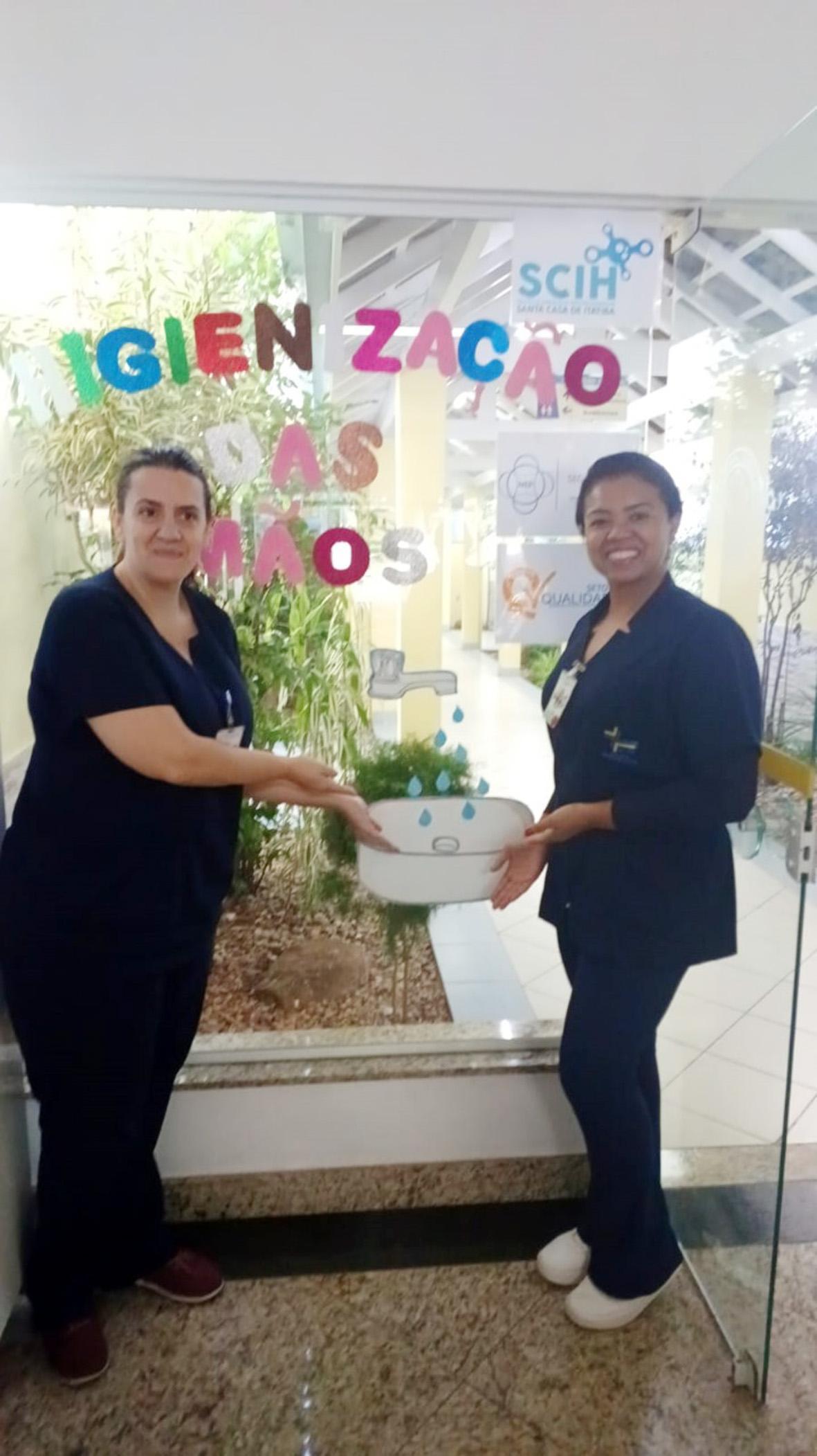 Santa Casa mobiliza colaboradores no mês mundial de higienização das mãos