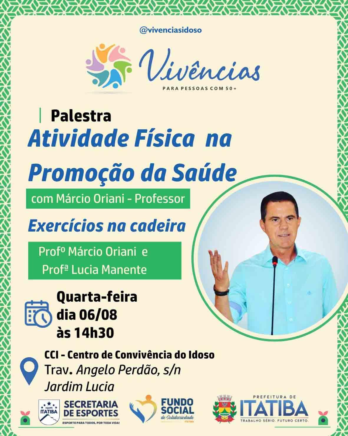 Projeto Vivências promove palestra sobre atividade física e saúde