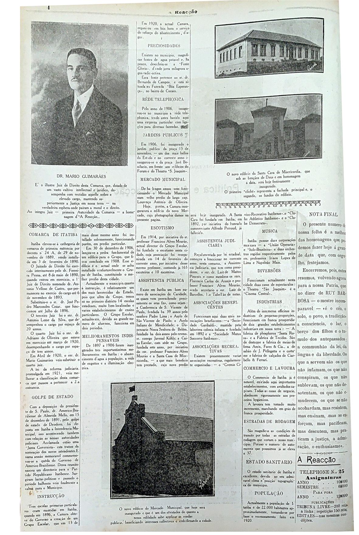 A Edição Comemorativa do jornal “A Reacção” no Centenário da Independência, em 1922 A Edição Comemorativa do jornal “A Reacção” no Centenário da Independência, em 1922
