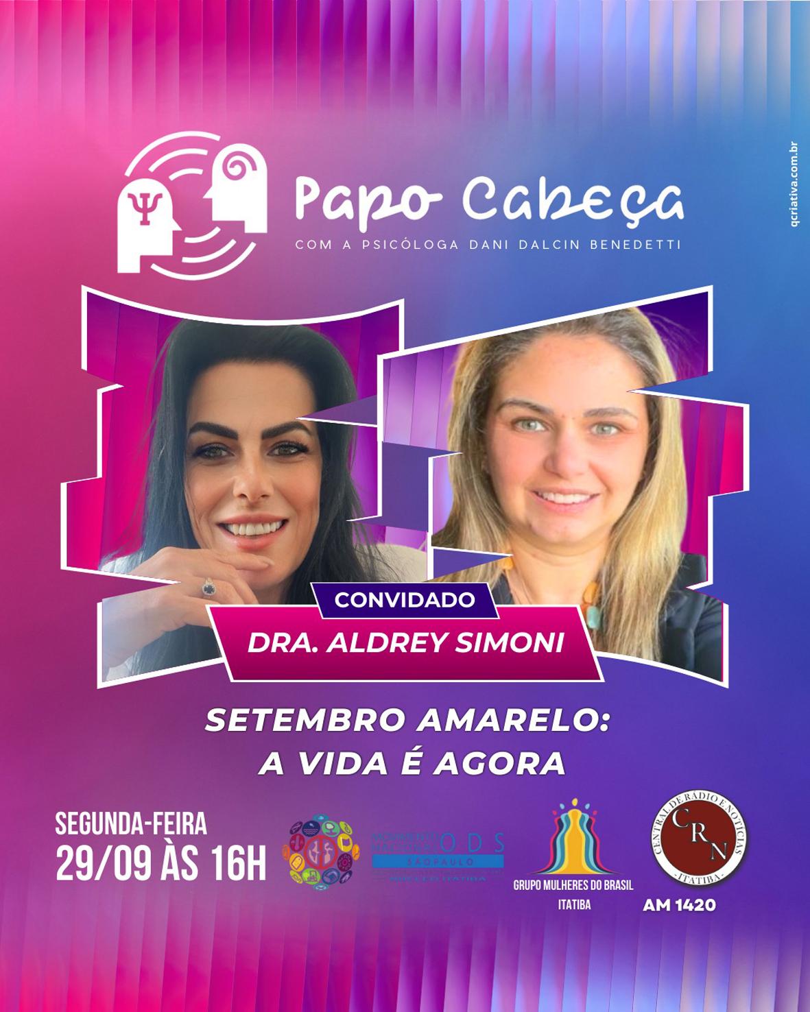 Setembro Amarelo no Papo Cabeça aborda prevenção ao suicídio