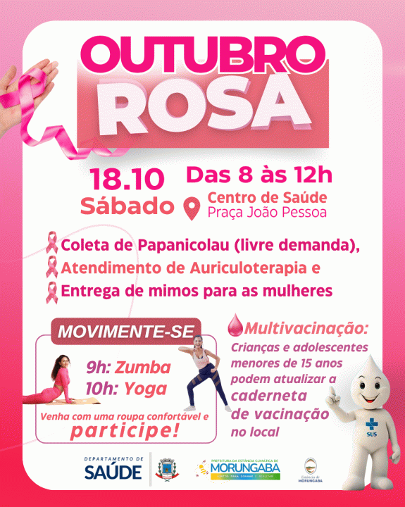 Morungaba promove manhã especial do Outubro Rosa no sábado