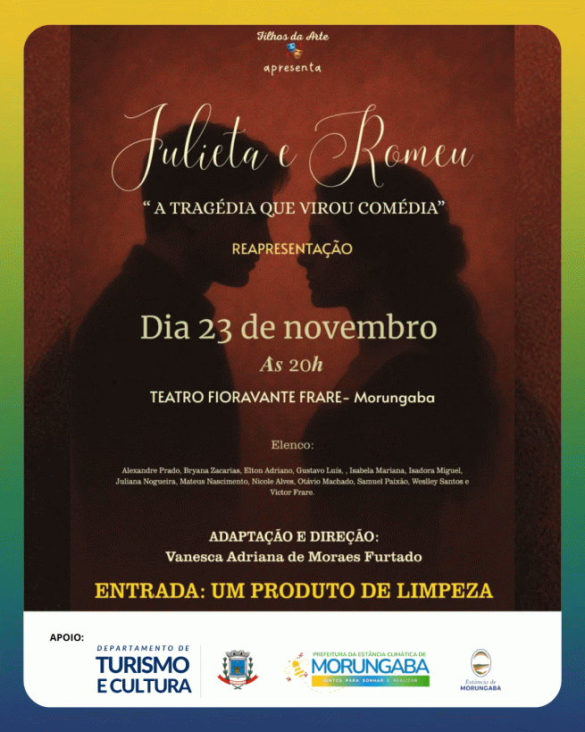 Em Morungaba: reapresentação de “Julieta e Romeu” promete risadas e emoção