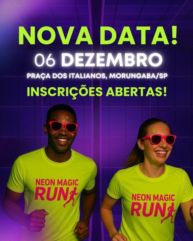 Neon Magic Run 2025 tem nova data e abre inscrições para edição especial em Morungaba