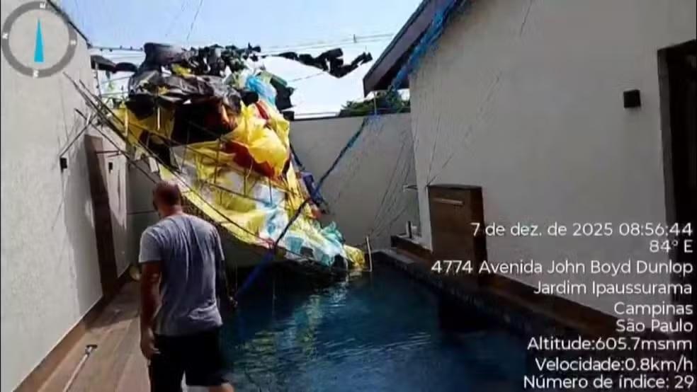 Balões caem e atingem fiação elétrica em Campinas