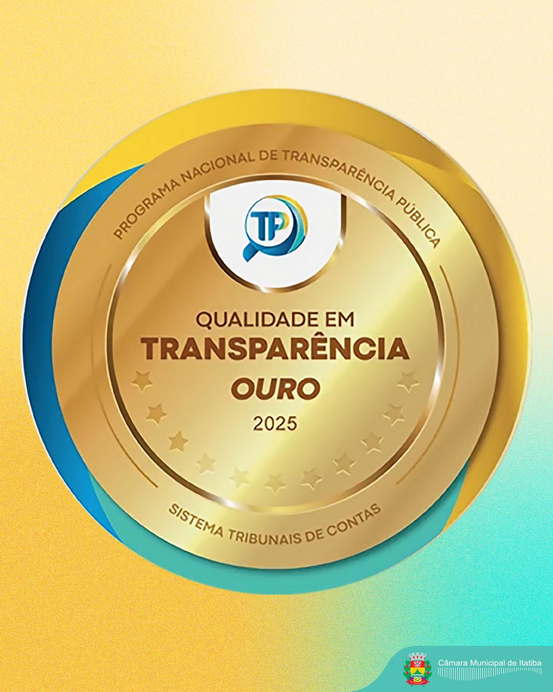 Câmara de Itatiba conquista selo Ouro em transparência pública