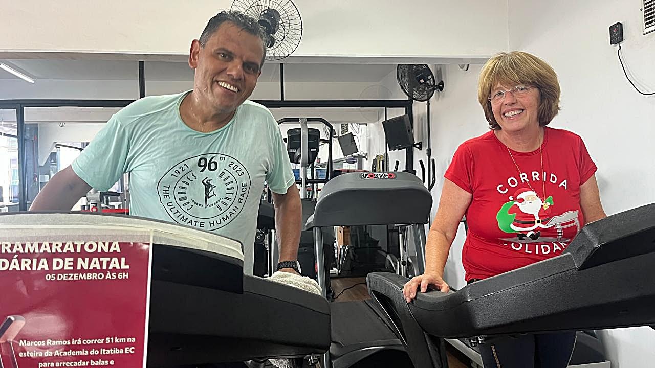 Corredor itatibense realiza Desafio Solidário correndo 52 km em esteira do Itatiba EC