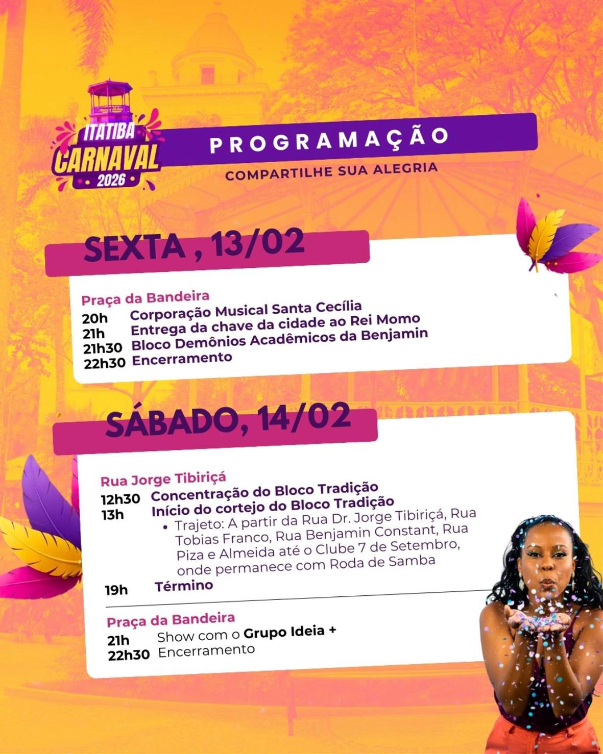 Chegou o dia: Itatiba abre oficialmente o Carnaval 2026 nesta sexta-feira Chegou o dia: Itatiba abre oficialmente o Carnaval 2026 nesta sexta-feira