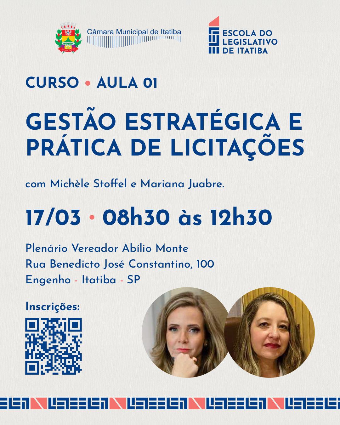 Escola do Legislativo de Itatiba promove curso sobre licitações e contratos públicos
